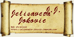 Jelisaveta Joković vizit kartica